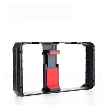 Handy-Video-Rig, Handy-Griff-Stabilisator-Käfig mit Kaltschuh, Videoaufzeichnung, Film-Rig für iPhone 16, 15, 14, 13